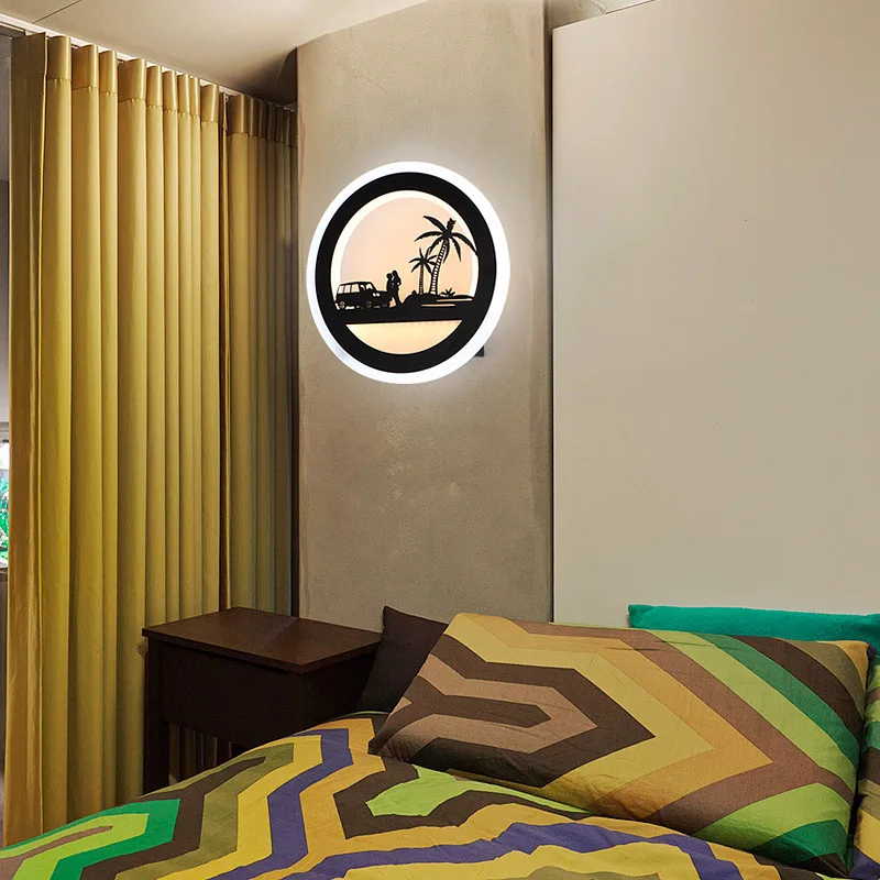 modern LED wall lamp minimalist round lights for Corridor aisel stair Creative sconce Home Decoration indoor living diningroom | Лампы и