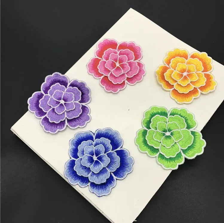 

New arrival 20 pcs 3D Flowers Embroidered patches iron on Jeans coat tshirt bag dress decor repair Motif accessory diy