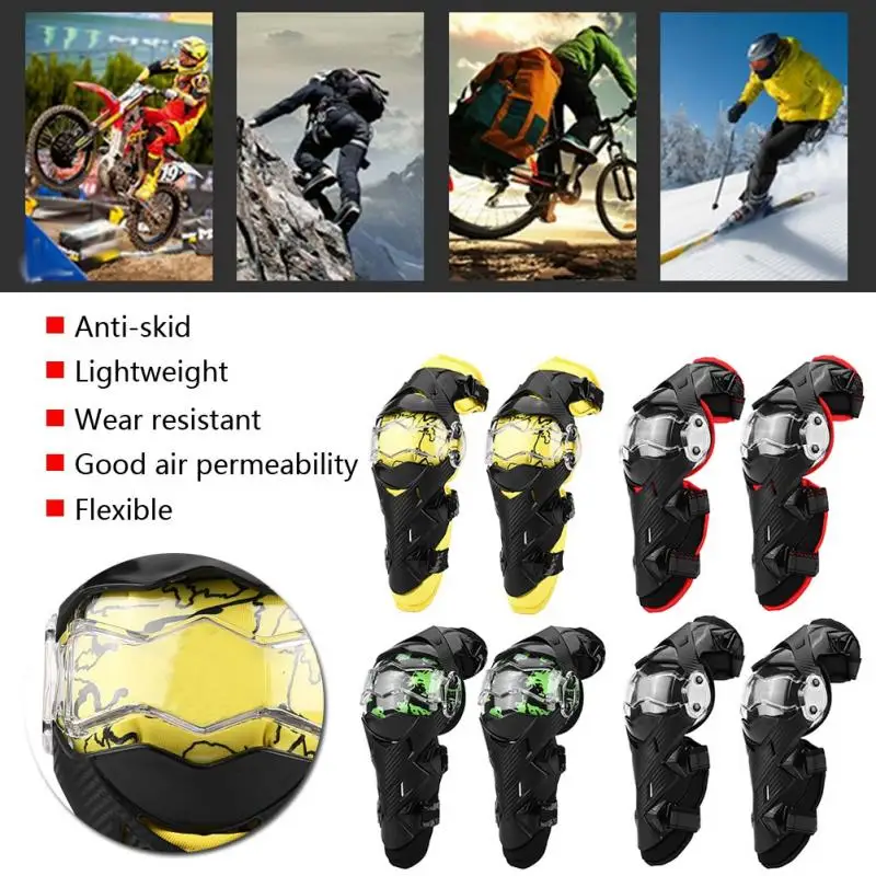 2 Pcs Motorcycle Racing Protective Guard Gear Knee Pads Protector Yellow Red Green Black | Автомобили и мотоциклы