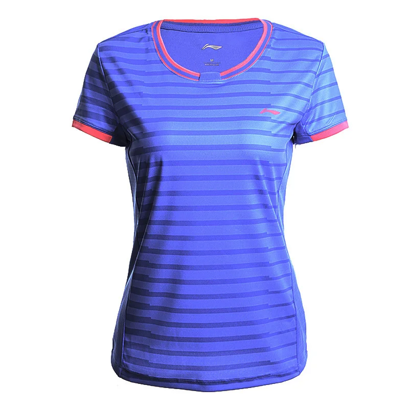 Li Ning комфорт Для женщин Футболки для бадминтона Quick DRY дышащий Regular Fit спорта и