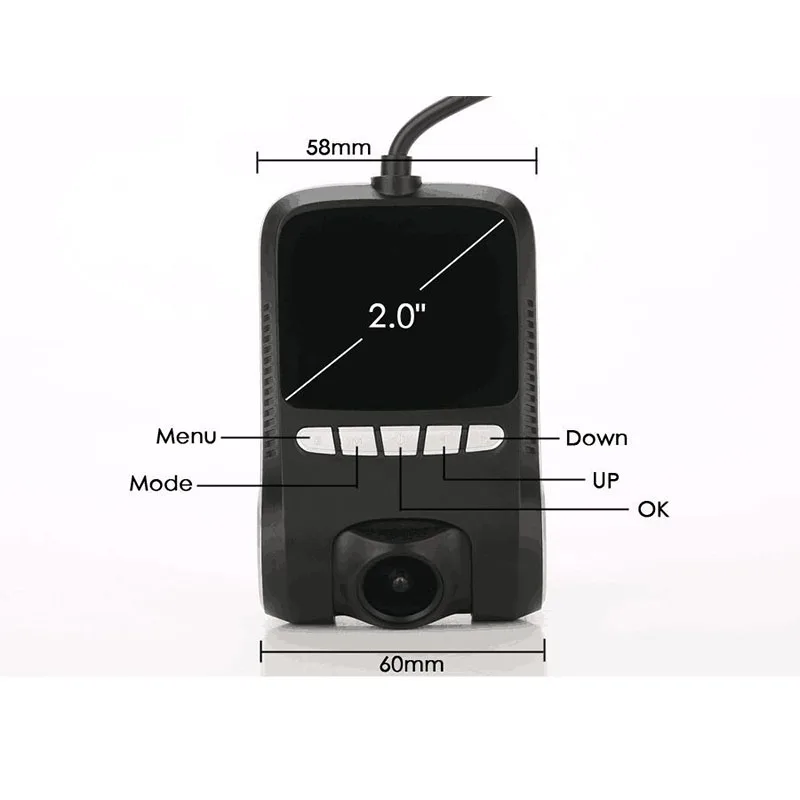 Car DVR 2.0 Full HD 1080P Wi-Fi Dual Lens Rear View DashCam Video Recorder Auto Camera Parking Monitor Motion Detector Registrar |