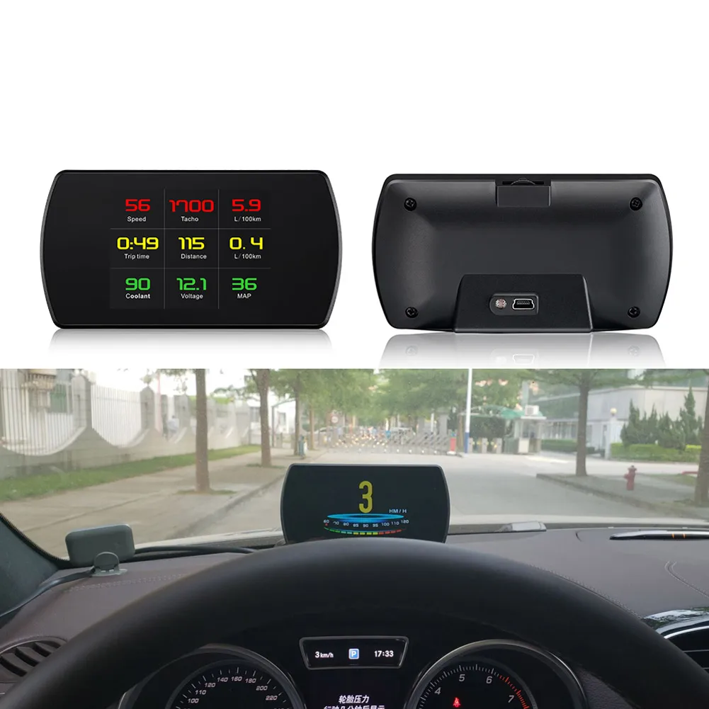 Hot P12 OBD2 Scanner Car HUD Display Speed Projector Digital Speedometer Mileage Gauge Diagnostic Tool JLD | Автомобили и