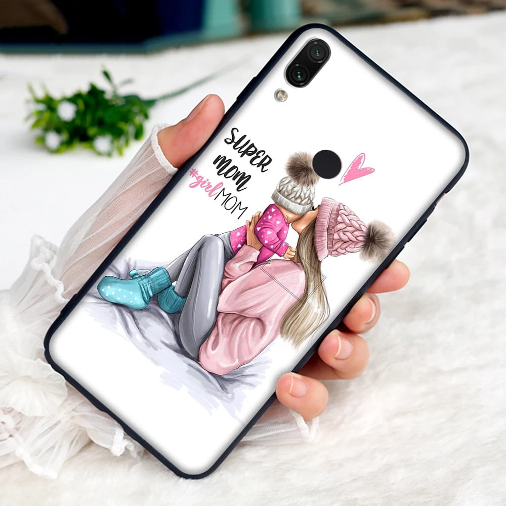 18 Супер мама и папа Детский мягкий чехол для Xiaomi Redmi Note 4 4X6 7 8 Pro 5 Plus 5A 6A - Цвет: 18