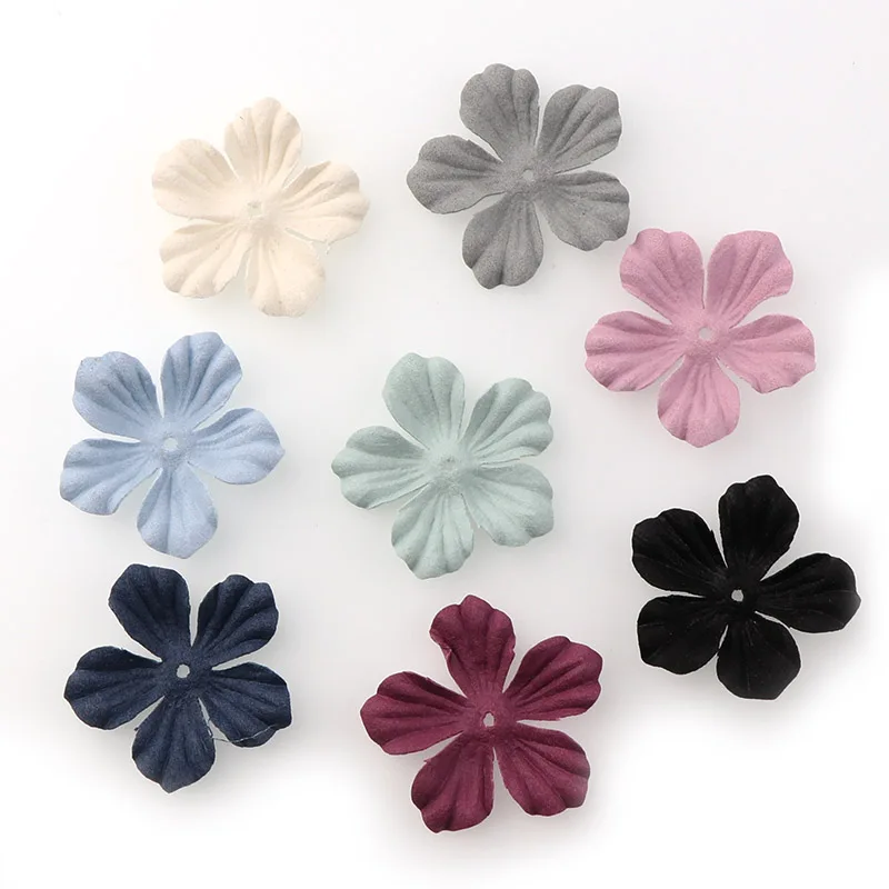 30 шт. маленькие Изысканные кожаные цветы искусственные ручной работы свадебное