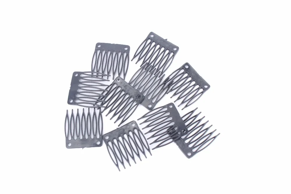 10 шт./лот Аксессуары для париков черные волосы по оптовой цене гребни прикрепить