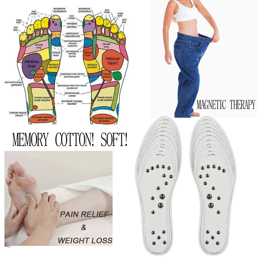 Инструмент для ухода за ногами ватные магнитные массажные стельки с эффектом