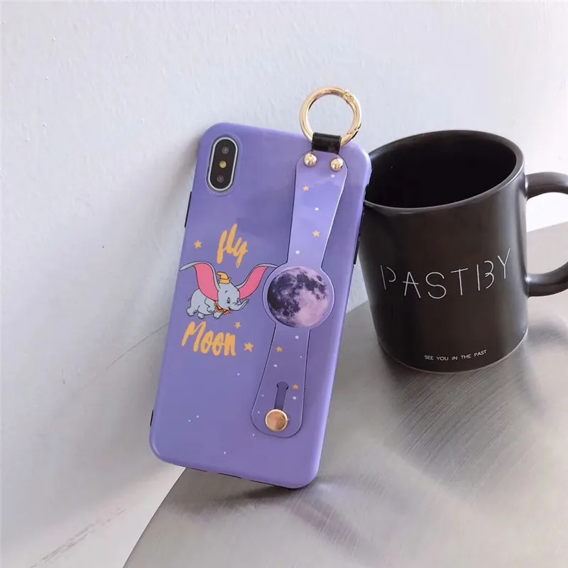 Милый Фиолетовый чехол для телефона с рисунком летящего слона iphone XS MAX XR X 6 6s 8 7plus S
