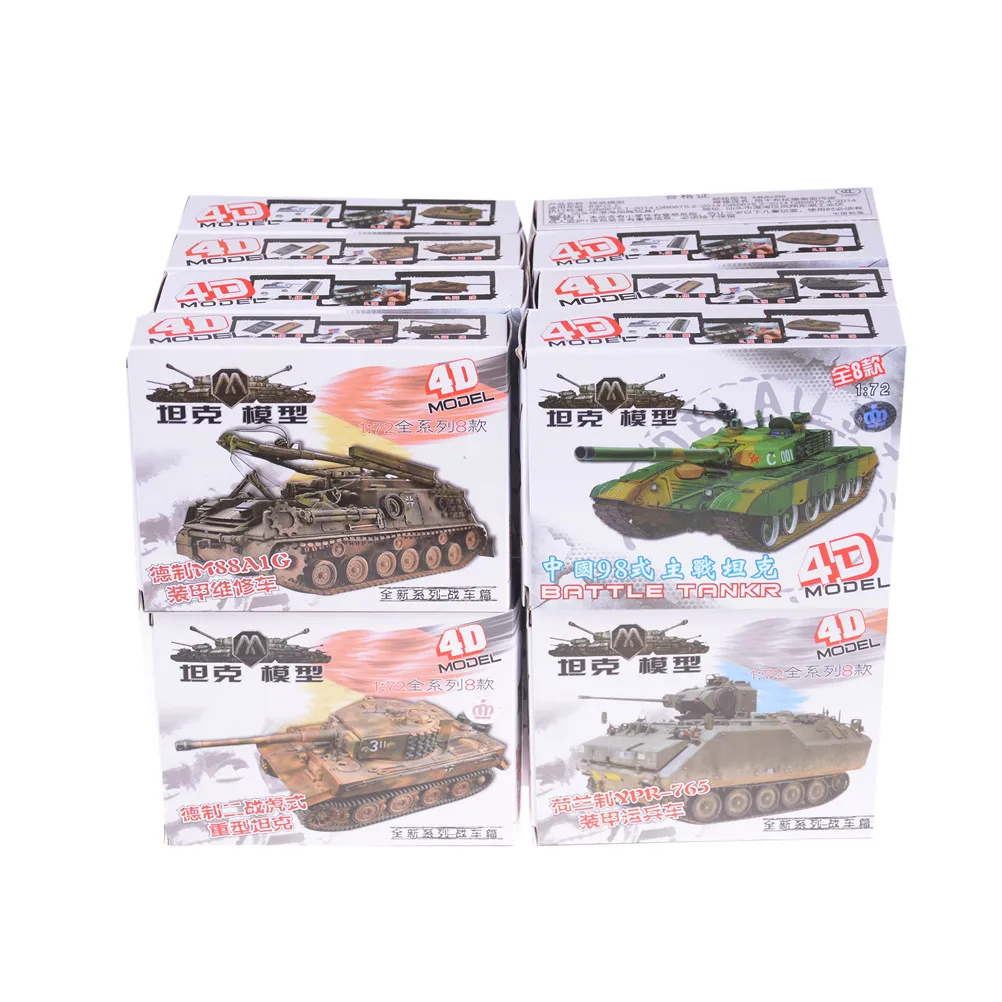 1 шт. восемь танков Боевая интеллектуальная игрушка собранный набор 1:72 Вторая