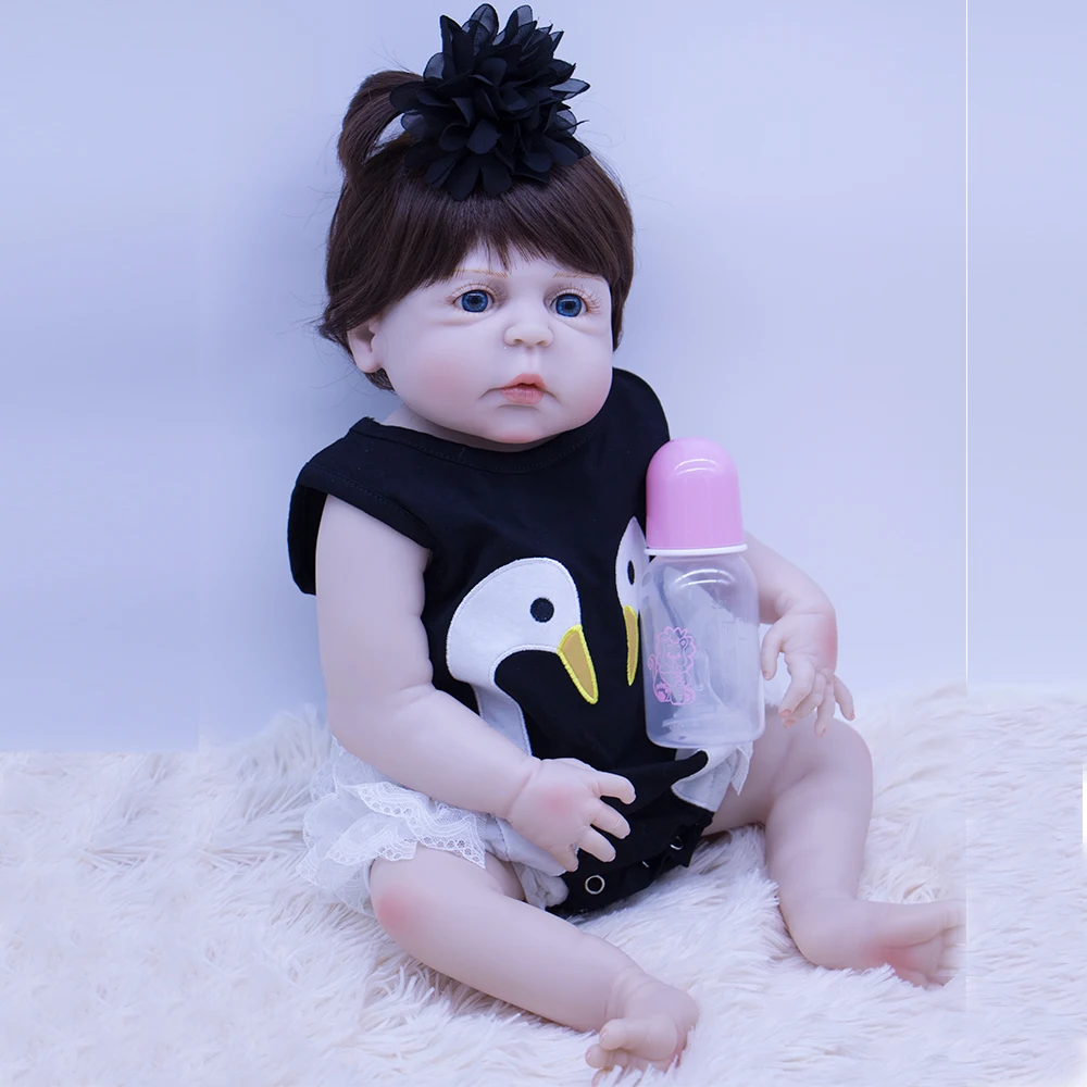 Кукла Reborn Boneca силиконовая Реалистичная с большими глазами 55 см 2018|Куклы| |