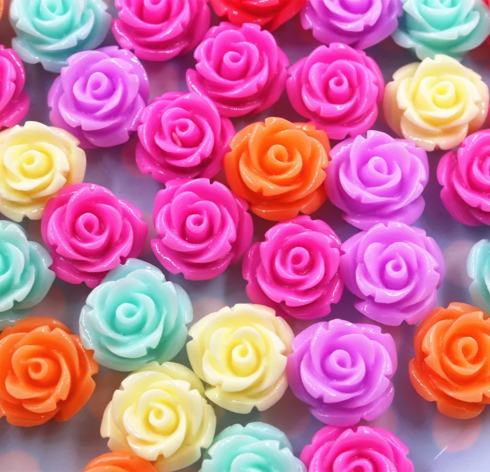 

10pcs/lot flat back resin flowers DIY resin cabochons accessories about14mm