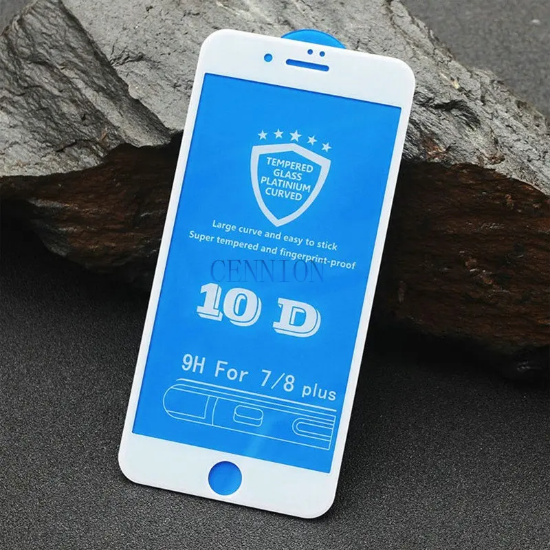 10D полное покрытие закаленное стекло протектор для iPhone XR Xs Max X 6 7 8 plus 100 шт включает розничную упаковку
