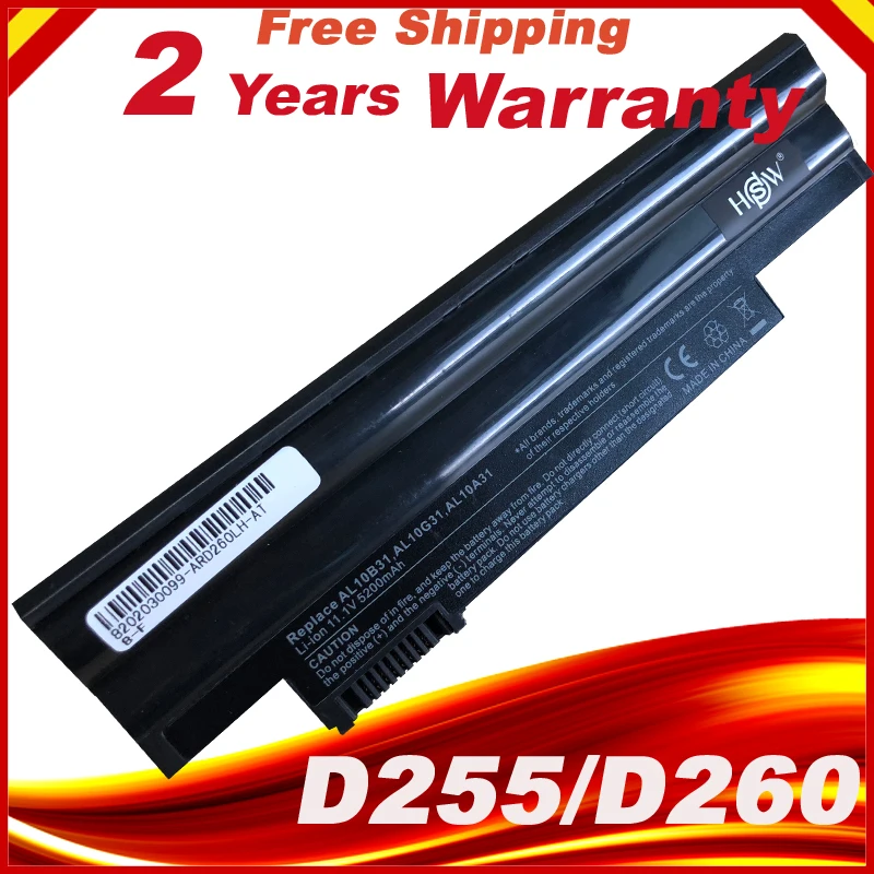 Ноутбук Батарея для acer AC700 AL10B31 AOD255 AOD257 AOD260 D255 D257 D260 D270 Aspire One 522 722 AO522 | Компьютеры и
