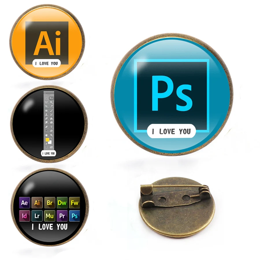 Компьютерный курсор инструмент брошь PS Панель инструментов клавиатура WASD