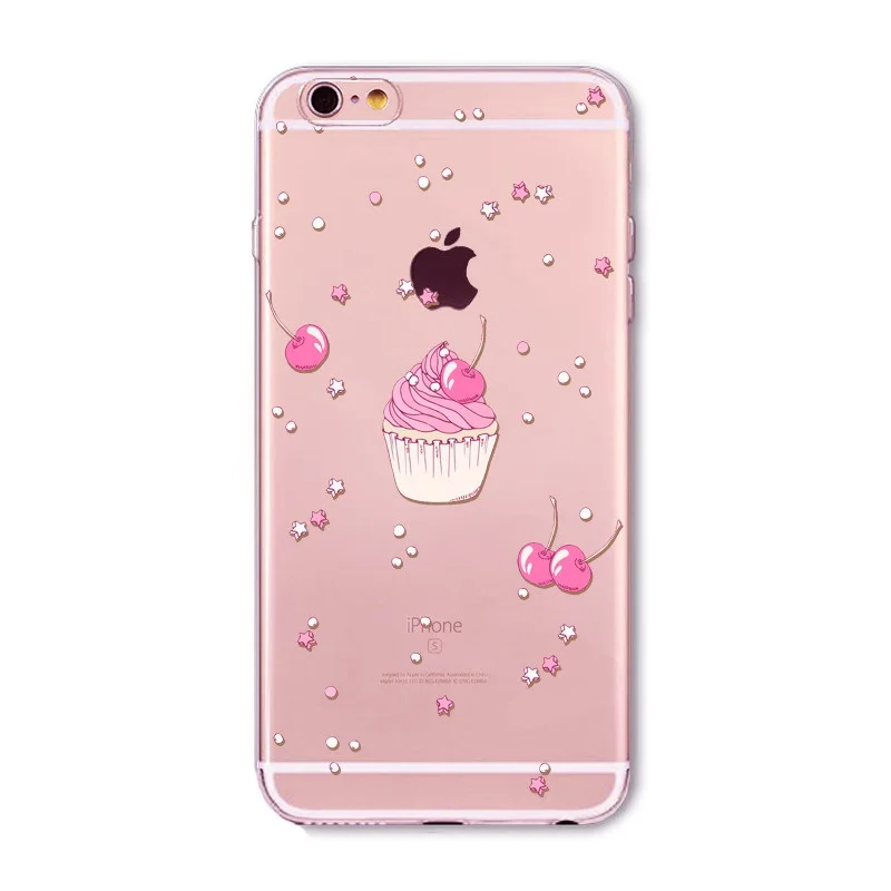 For Funda iphone 8 plus Silicona Phone Back Case Colorful Donut Art Ice Cream Soft TPU Thin Cover 6s 6 7 se 5s 5 | Мобильные