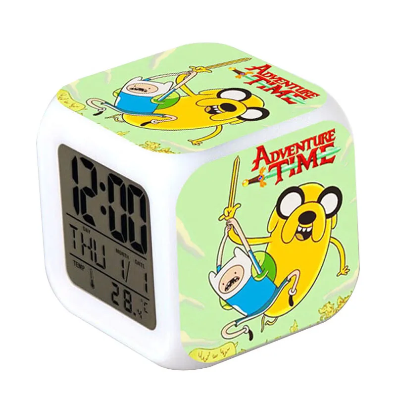 Светодиодный часы Adventure Time with Finn and Jake светящийся цифровые будильники 7 цветов