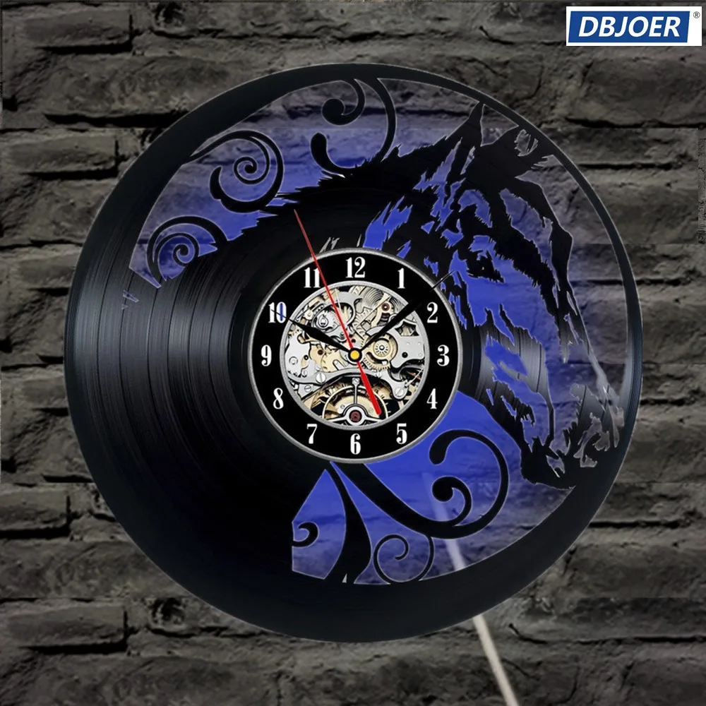 Horse Led Vinyl Clock Wall Light Color Change Vintage Handmade Gift Art Decor Lamp Remote Control | Дом и сад