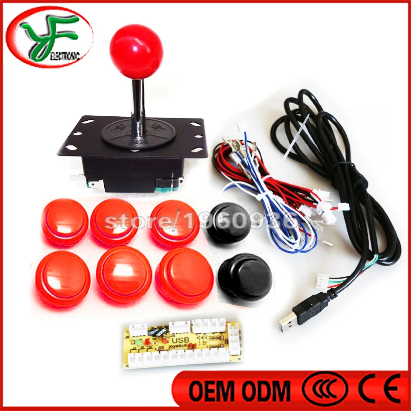 Аркадный набор сделай сам для нулевой задержки USB энкодер ПК джойстик PCB аркадная
