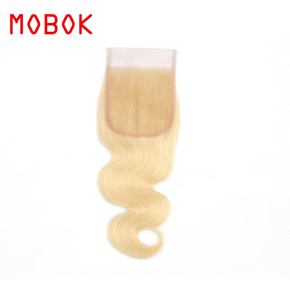 Малазийские омберские волнистые волосы 613 блонд 4*4 на шнуровке Remy 100% человеческие