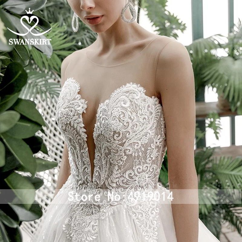 Романтичное свадебное платье из тюля Vestido de novia 2020 бальное с аппликацией бисера