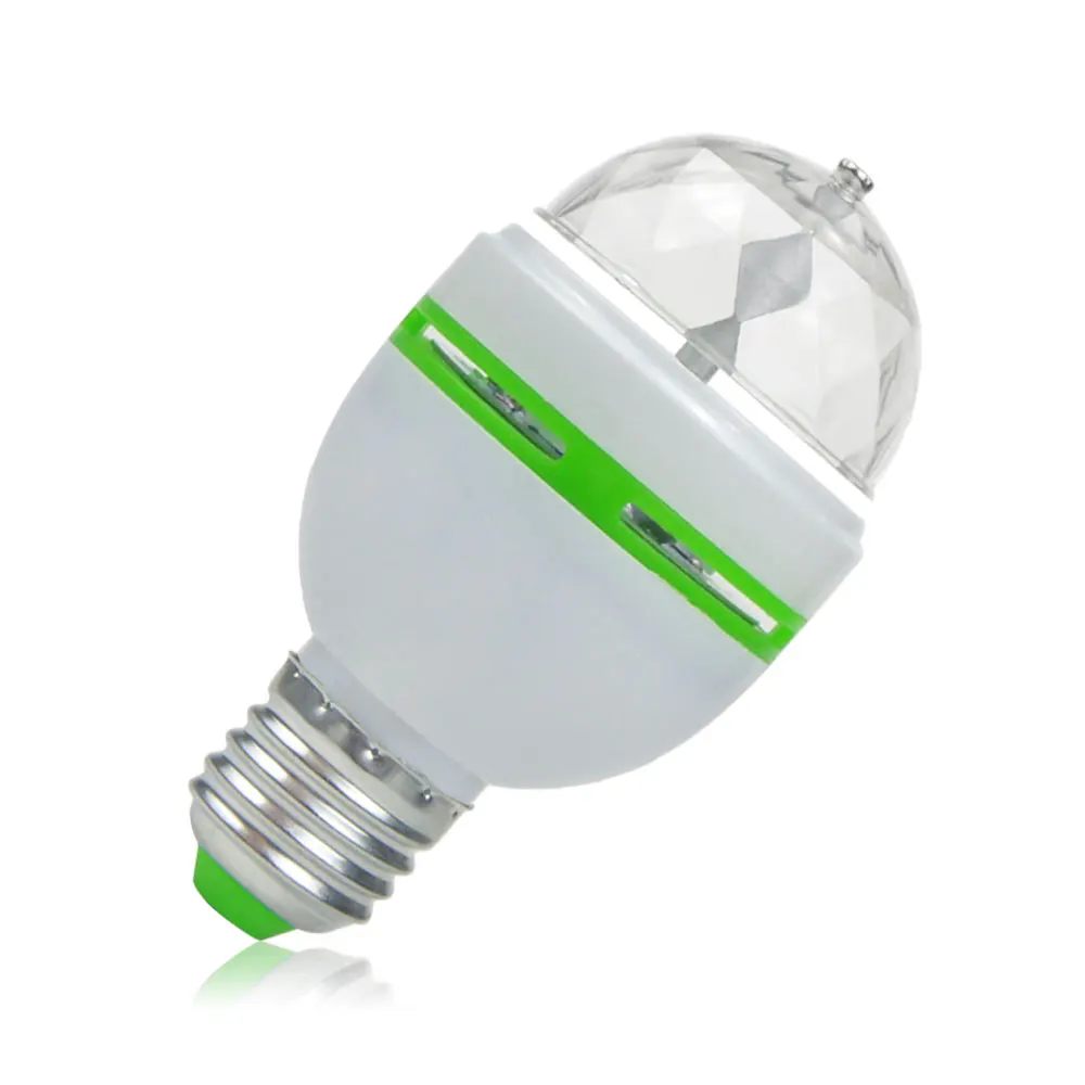 Bulb Festival E27 110 v-220 v светодиодный сценический светильник Рождественский праздничный светильник Автоматически вращающаяся RGB лампа вечерние лампы диско волшебный шар EU Plug - Испускаемый цвет: Bulb