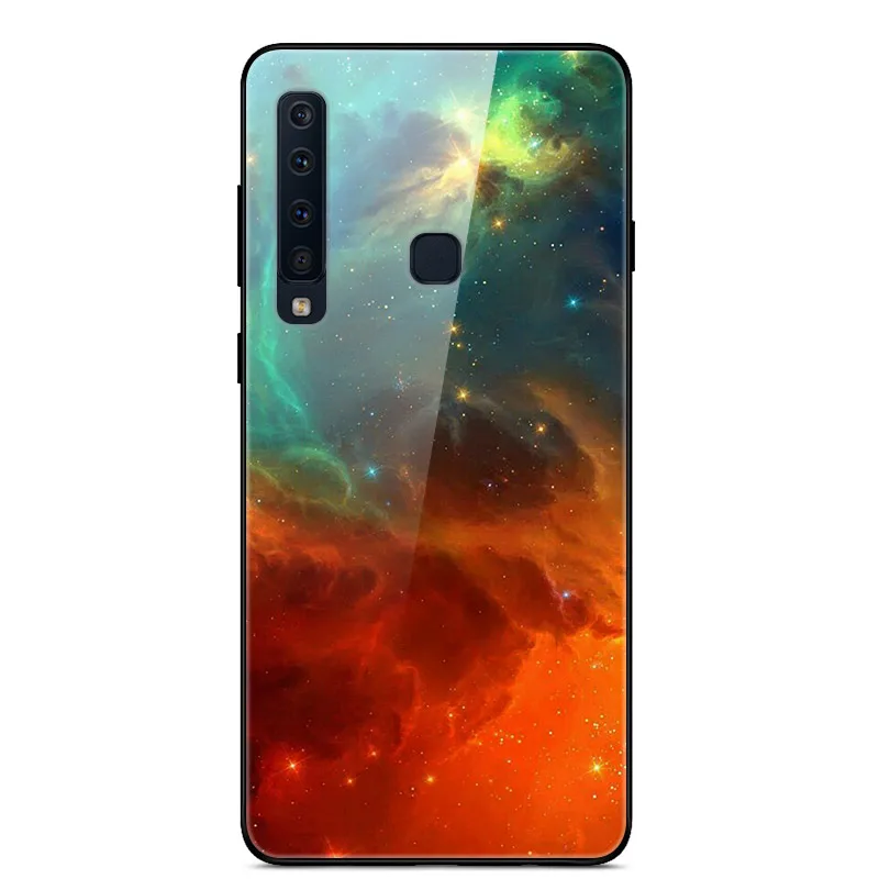 Стеклянный чехол для Samsung Galaxy A9 2018 закаленная задняя крышка A920 A9S чехлы телефонов