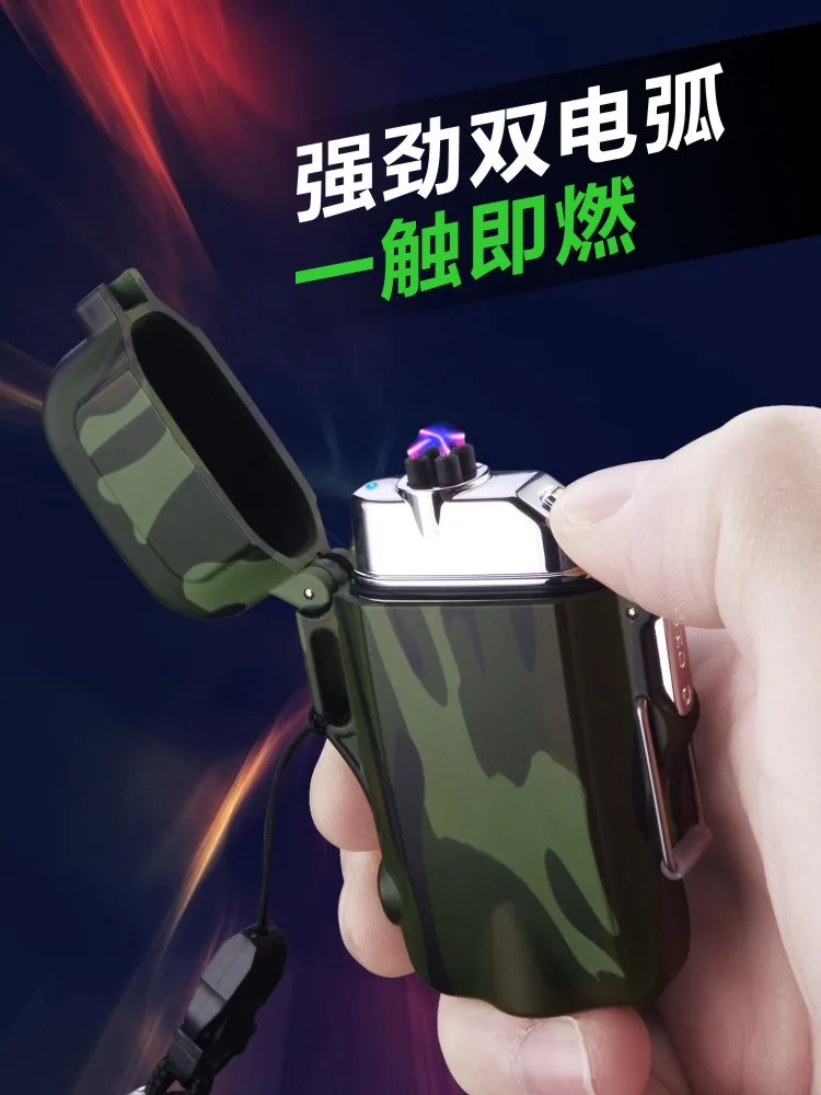Плазменная USB Зажигалка, водонепроницаемая перезаряжаемая электронная сигарета, камуфляжная плазменная зажигалка, открытая сигарета, курительная зажигалка