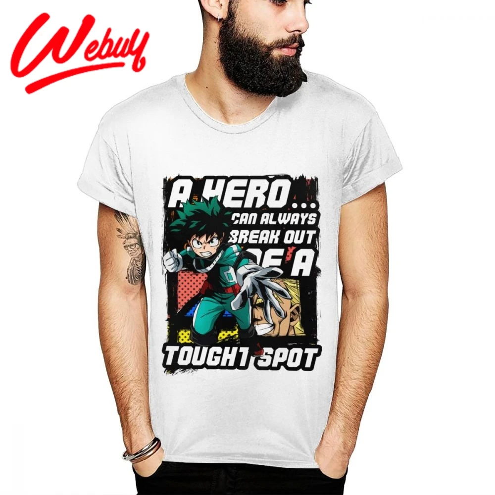 Моя геройская Академия Deku All Might футболка популярное аниме на заказ|Мужские