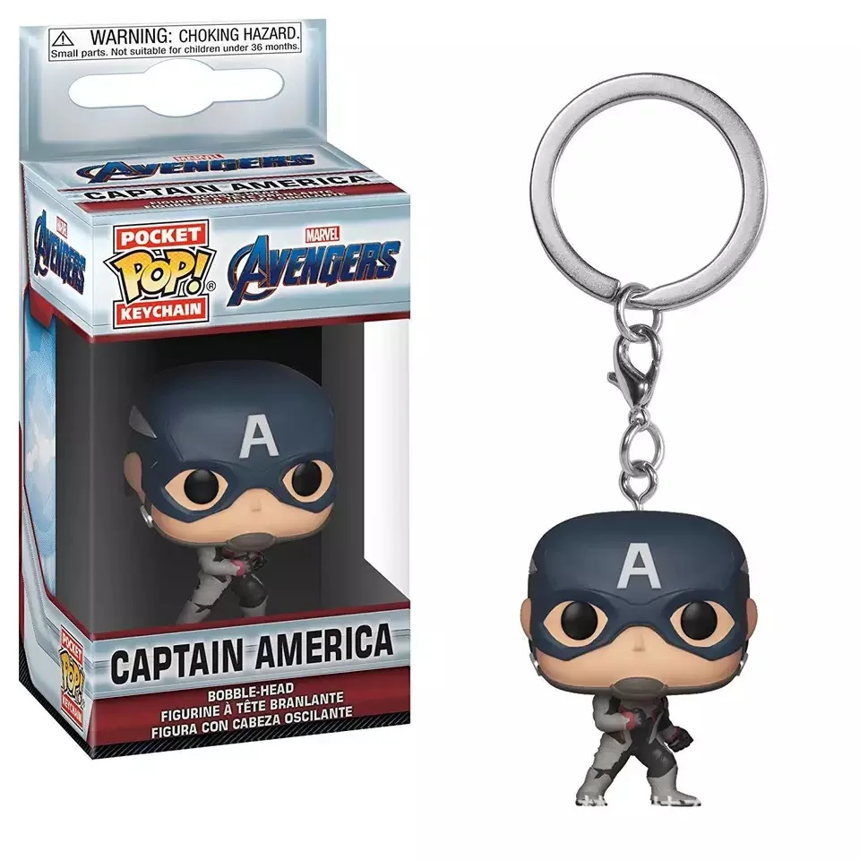 5 FUNKO POP Avengers 4: Endgame капитан чудо-яд Дэдпул брелок с Железным человеком Фигурки игрушки для детей Рождественский подарок - Цвет: 5