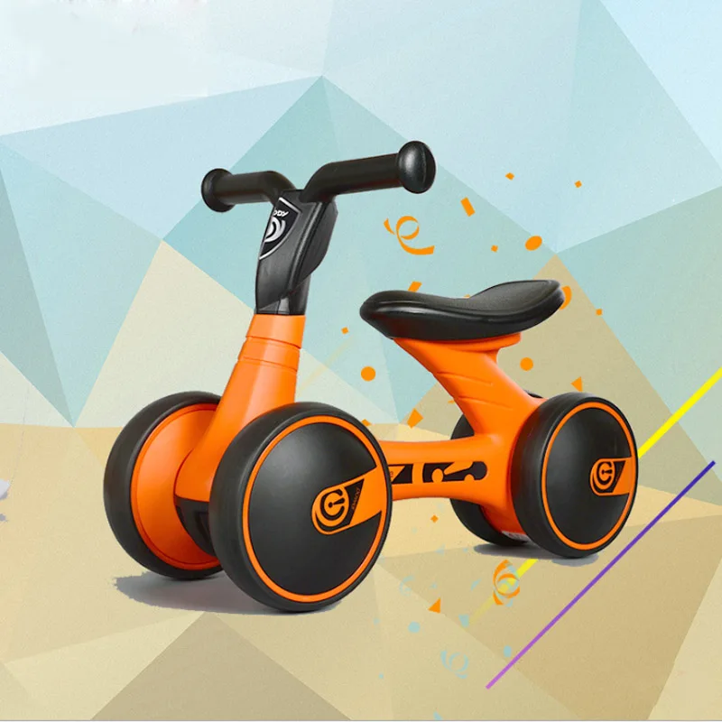 1-Orange От 1 до 3 лет ходунки детские игрушки для катания баланс велосипед три колеса игрушечный трехколесный велосипед для детский велосипед ходунки ребенок лучший подарок - Цвет: 1-Orange