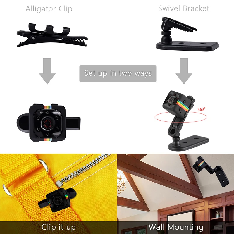 Мини камера HD 1080P SQ11 Espia Oculta Gizli Kamera Secret маленькая ночного видения DVR карманная