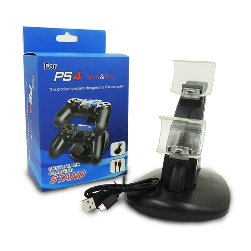 Новинка 2017 черный USB двойной PS4 зарядная док станция подставка держатель для