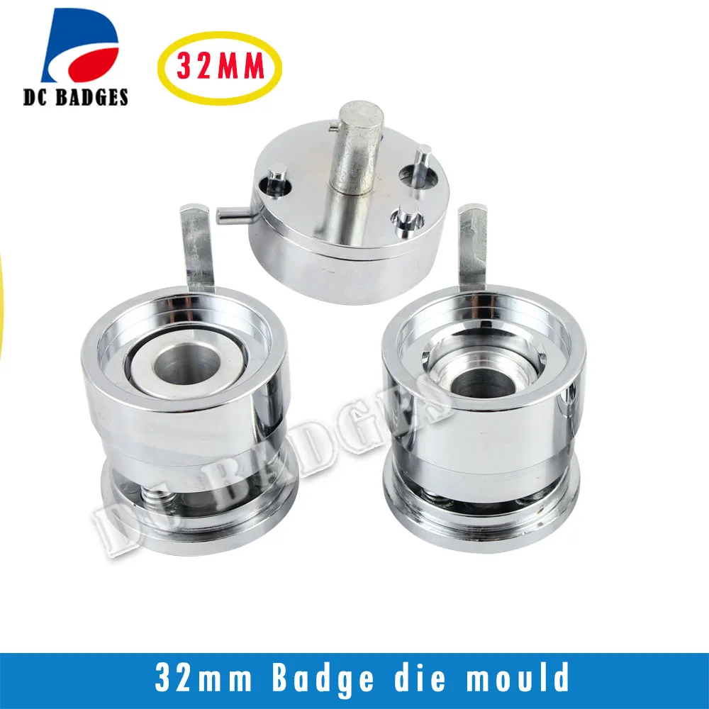 Free Shipping Button Machine with 32/44/58mm round mould +Badge material +mirror keychain+3 pcs paper cutter |