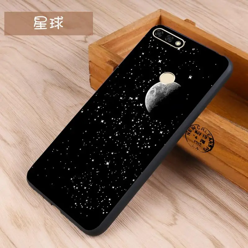 FOR Huawei enjoy 8 cartoon soft silicon phone case cover Black boder Mathematical equation LDN-AL00 |