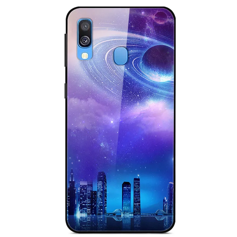 Чехол из закаленного стекла для Samsung Galaxy A70 чехол жесткая задняя крышка A40 A51 A71
