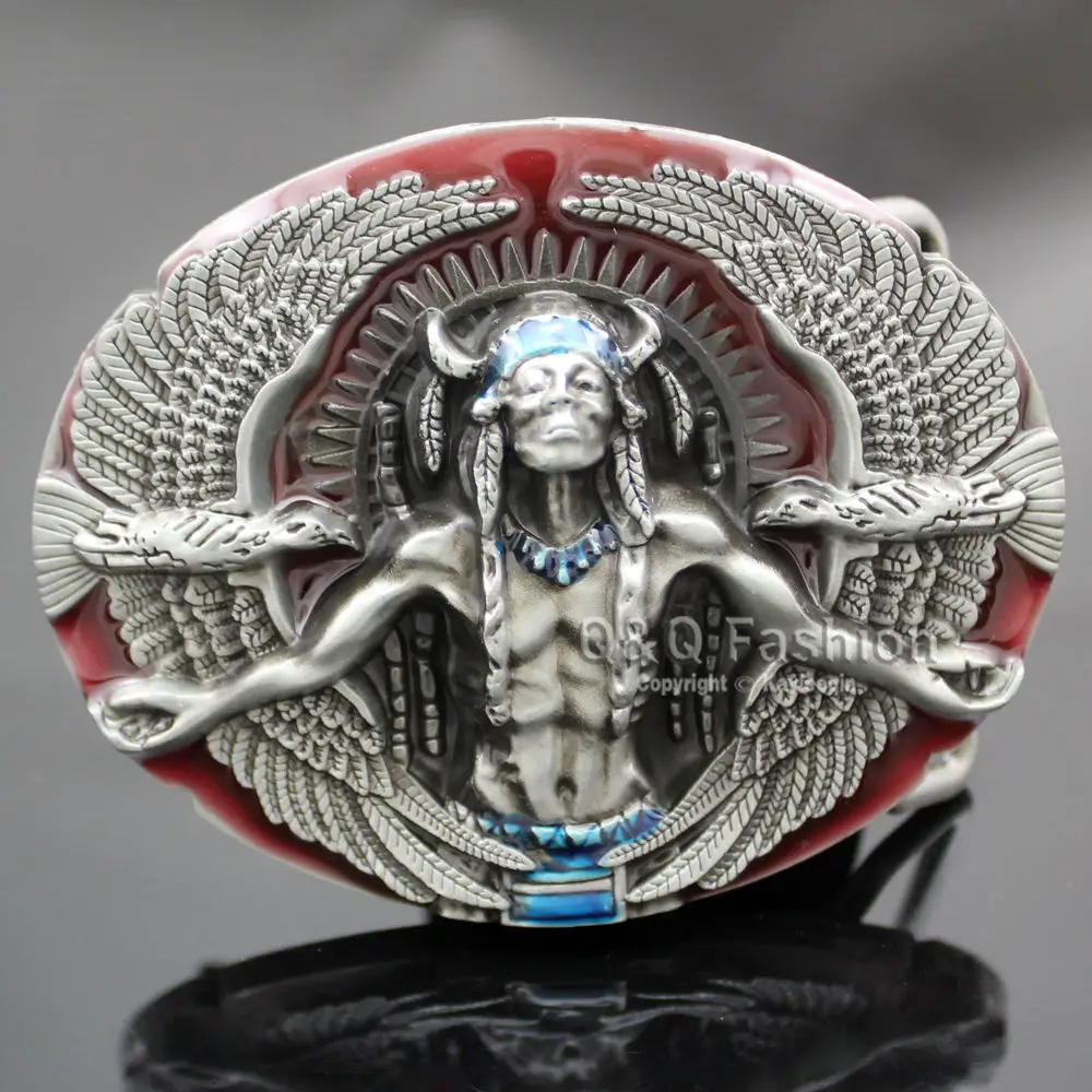 Antique Silver Plated 3D Belt Buckle for Men Jewelry Chief Nagual 2 Eagles Rodeo Leather Cinto Tactical | Аксессуары для одежды