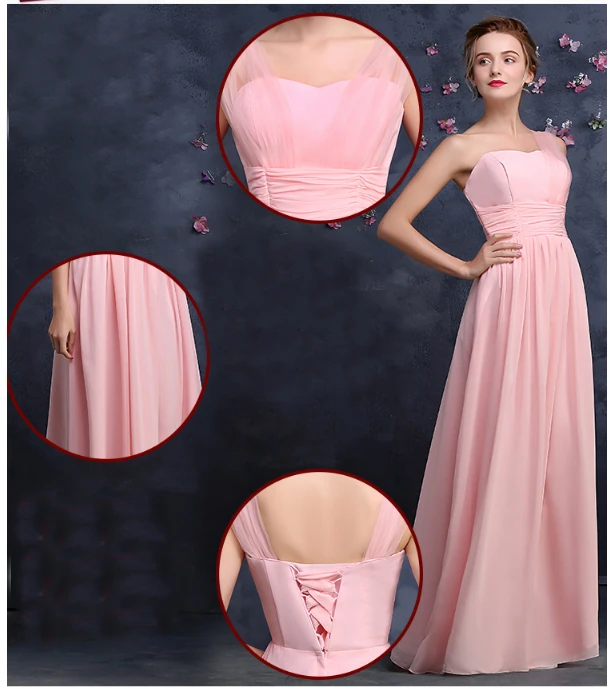 Robe de soiree Модное Элегантное Длинное Сиреневое платье подружки невесты на одно плечо летние платья Свадебные гостей H3960