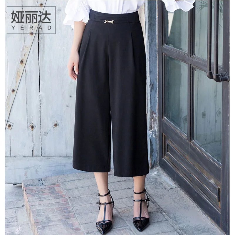 YERAD 2019 весенние модные широкие брюки свободная повседневная женская одежда Длина