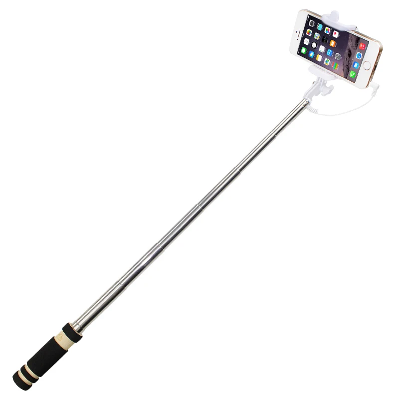 Meiyi S1 Выдвижная Проводная селфи палка монопод держатель кабеля для iPhone 6s 6 5S 5 se