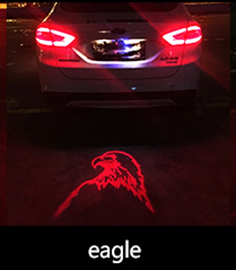 Автомобиль лазерного хвоста логотип светодиодный светильник анти-столкновения