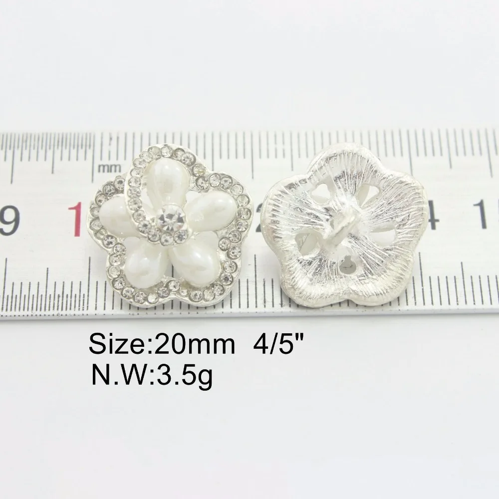 20 мм 4/5 &quot2017 Кристалл Rhinestone Shank Gem Пуговицы для сплава DIY Свадебные аксессуары Для