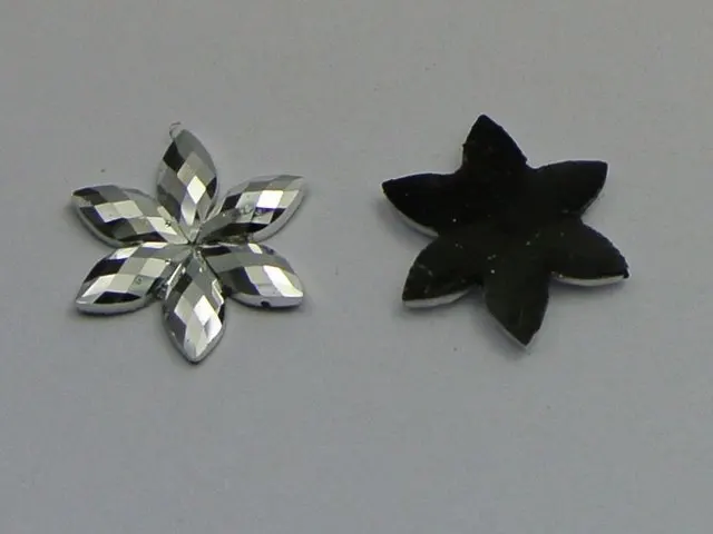 200 серебряных пластин с плоской задней поверхностью акриловые граненые стразы