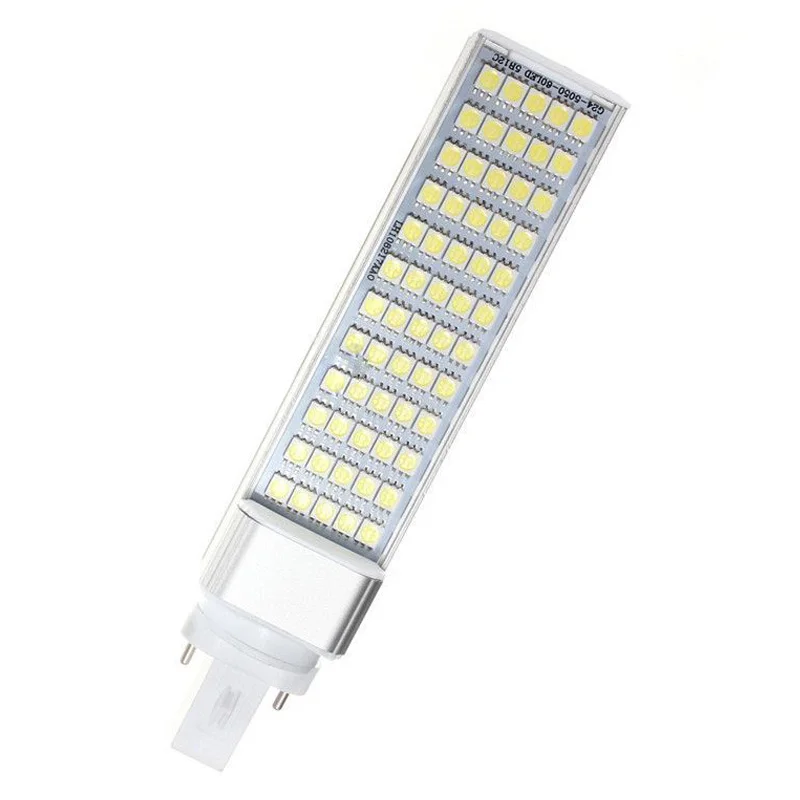 5 шт./лот лампа с горизонтальной вилкой Светодиодная 12 Вт 5050 SMD 60 LED G24 G23 E27 для