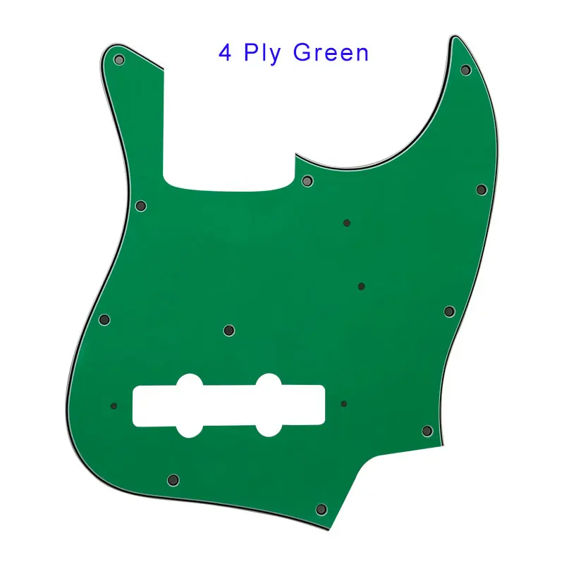 4Ply Green Pleroo заказное качество накладки-для 11 отверстий 4 струны MIJ Janpan джаз бас гитара накладки царапины пластины - Цвет: 4Ply Green