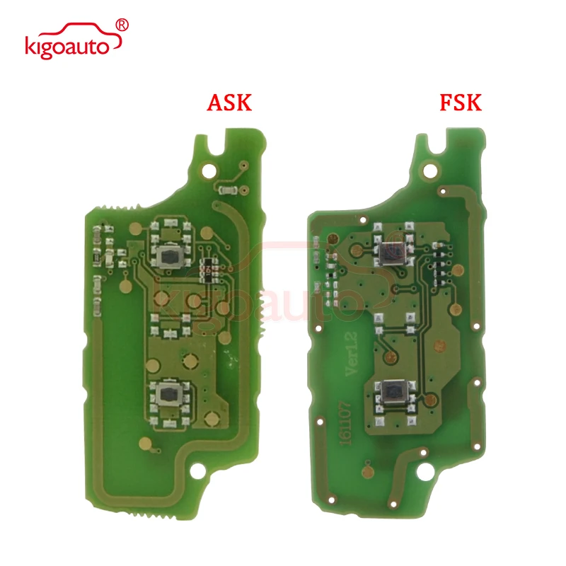 CE0536 434 МГц FSK ID46-PCF7961 чип Автомобильный Дистанционный ключ 2 кнопки VA2 для Peugeot 207 208