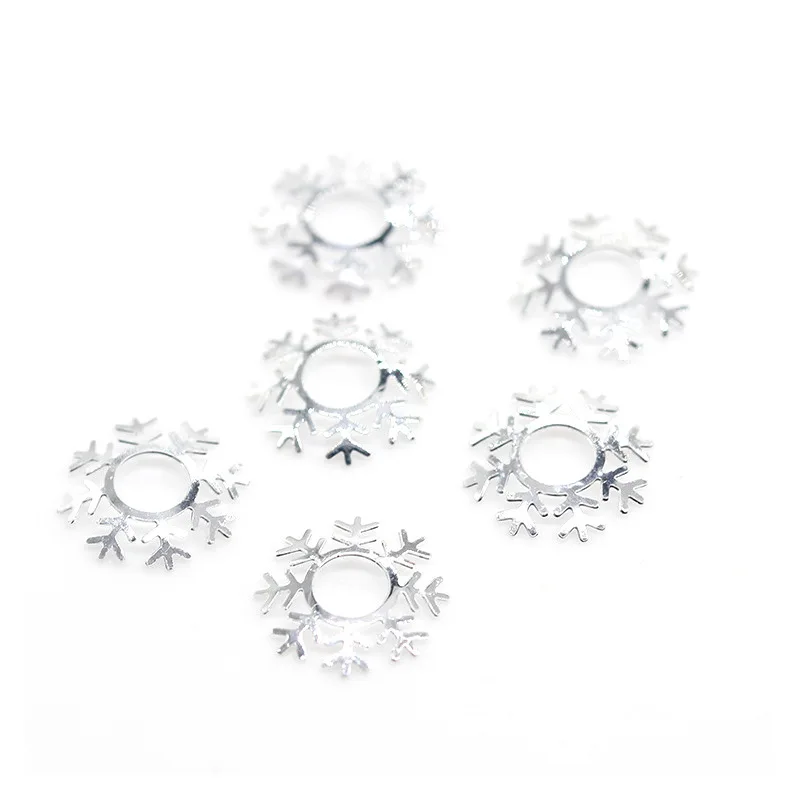 Украшения для ногтей многоцветные блестки красивые металлические полые цветы