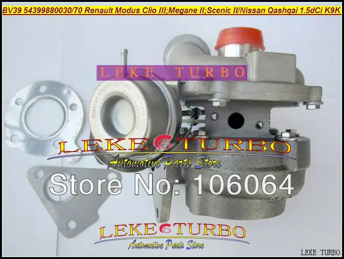 BV39 54399880030 54399880070 Турбокомпрессор для NISSAN Qashqai Renault Modus Clio III Megane II Scenic K9K 1.5L dCi |