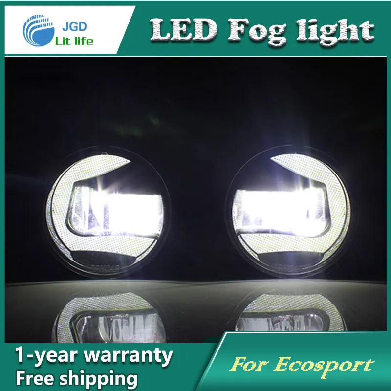 Супер Белые светодиодсветодиодный дневные ходовые огни чехол для Ford Ecosport Drl Light Bar