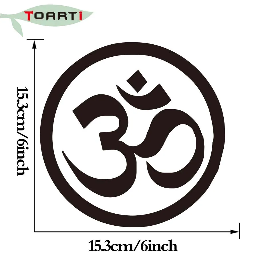 15.3*15.3 CM Om Symbol Vinyl Car Sticker For Window Laptop Decoration Yoga Buddhism Spiritual Decal Styling | Автомобили и