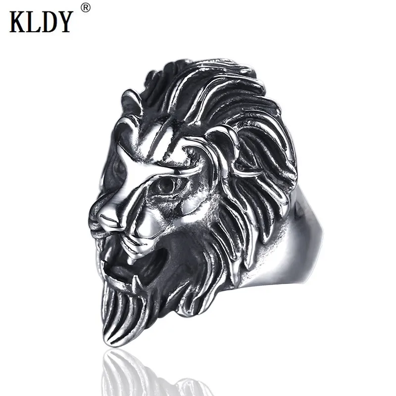 Мужское кольцо KLDY Viking Lion из нержавеющей стали в стиле панк Властелин колец
