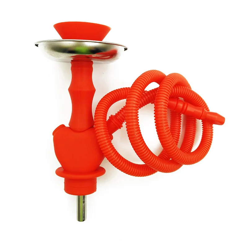 Red silicone bowl Арабский кальян стебель комплект наргилех курительная трубка набор наргиле блок табака наргила для вина водки шампанского бутылки напитков - Цвет: Red silicone bowl